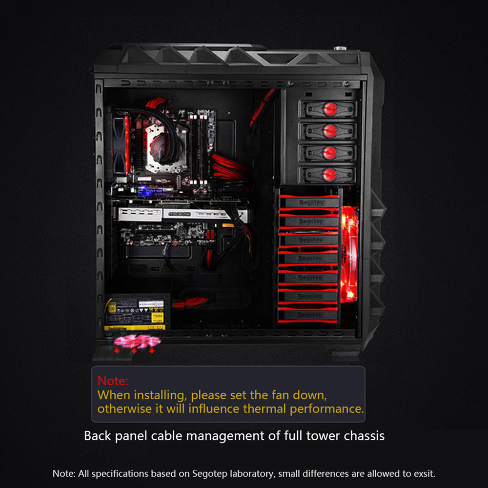 Segotep GP900G 800W Full Modular ATX PC Power Supply Gaming PSU - Black