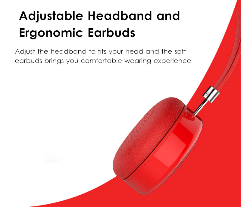AEC BQ668 On-ear Bluetooth Headphones with Mic HiFi Noise Cancelling Aux-in Heavy Bass - Black