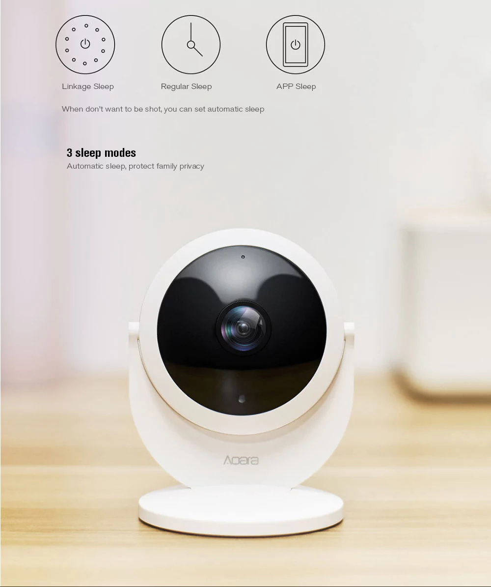 Xiaomi Mijia Aqara Smart 1080P IP Camera Linkage Alarm 180 Degree Zigbee Night Vision Home Security Camera -White