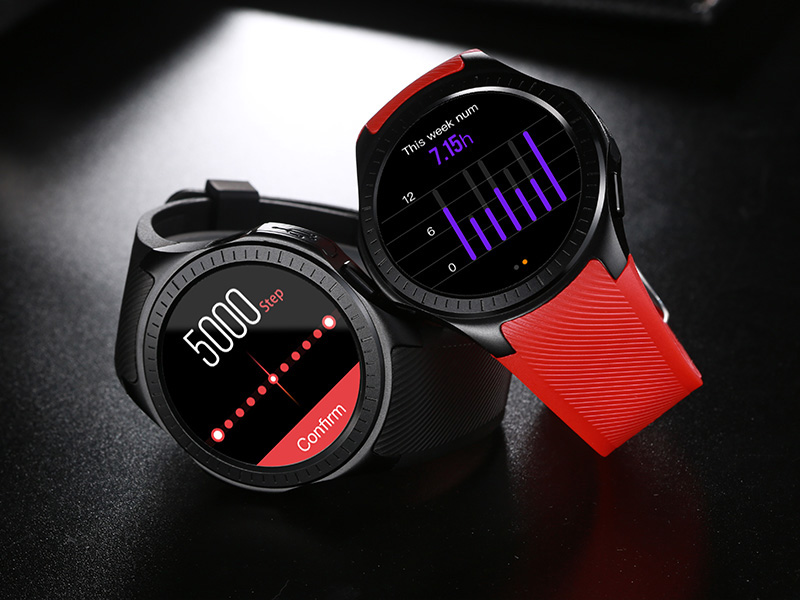L1 GPS Bluetooth MTK2503 64MB RAM 128MB ROM 16GB TF Card SMS Reminder Siri Multi-mode Sports Smart Watch - Black