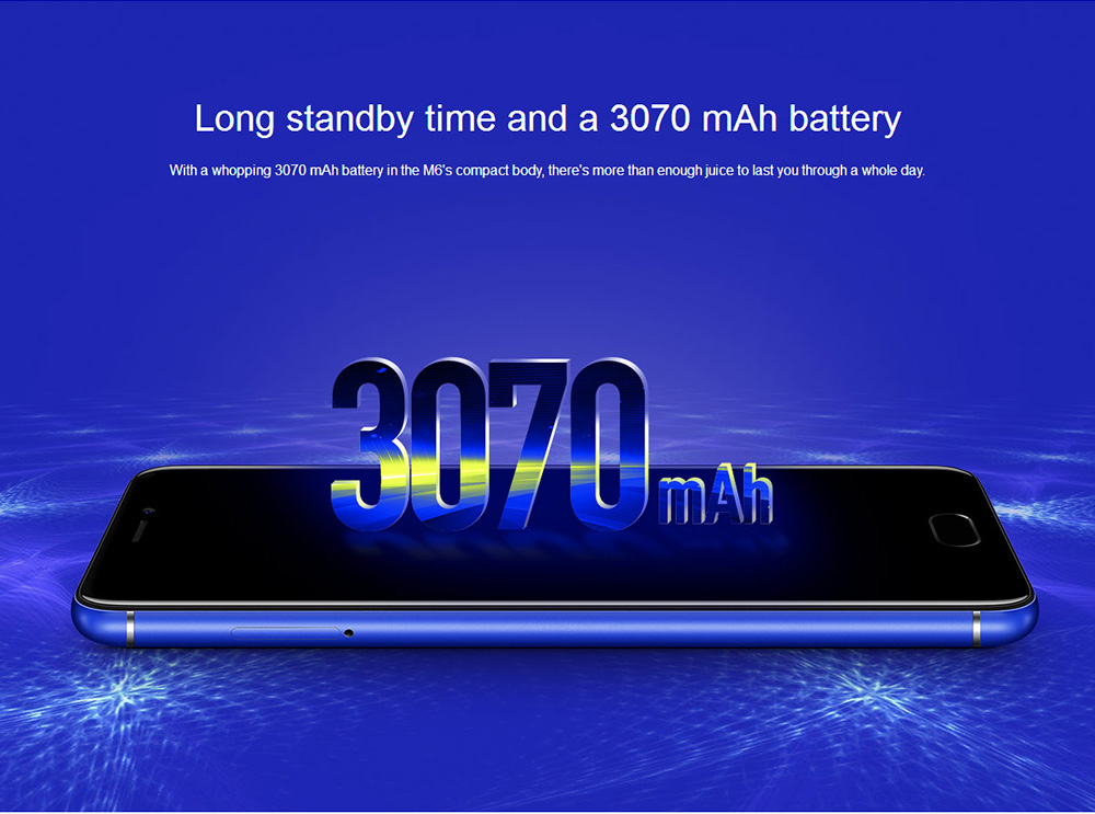 MEIZU M6 5.2 Inch 4G LTE Smartphone 8.0MP+13.0MP Cam 2GB 16GB MT6750 Octa Core Android 7.0 Touch ID IR Remote Control VoLTE - Blue