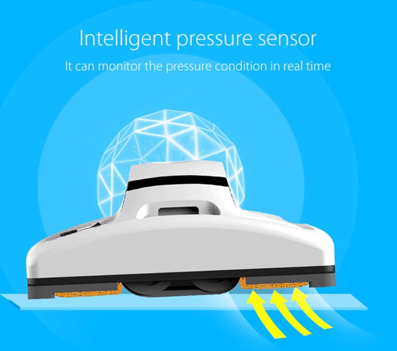 Cop Rose X6 Window Vacuum Cleaner Robot Anti-falling Remote Control 650mAh Li-ion Battery Window Cleaning Robot -White/EU Plug