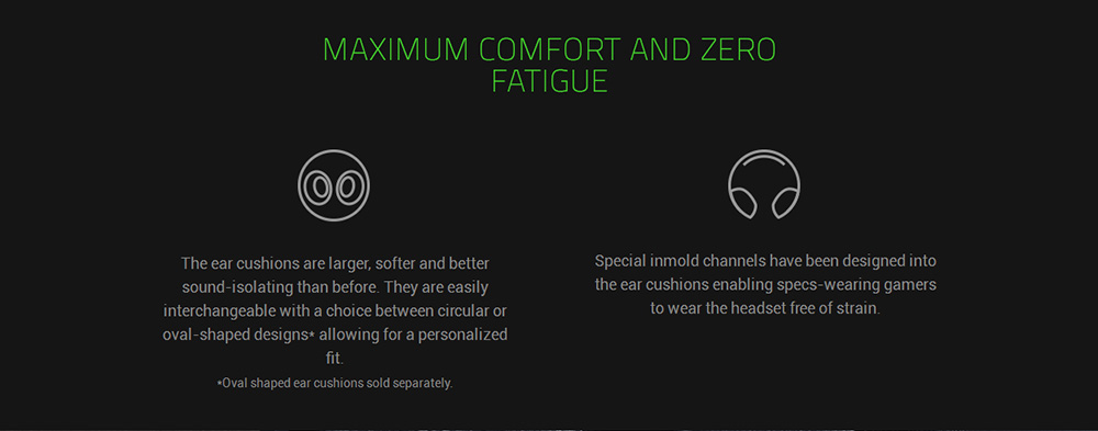 Razer Kraken Pro V2 Analog Gaming Headset with Retractable Mic Oval Ear Cushions - Green