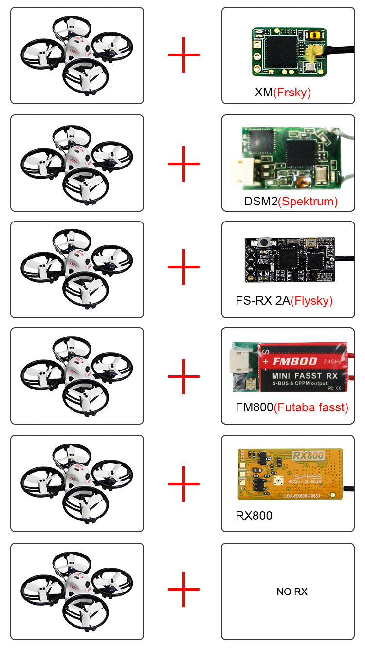 KINGKONG ET100 Micro FPV Racing with 800TVL Camera PIKO BLX FC 5.8G 16CH VTX PNP - DSM2 Receiver