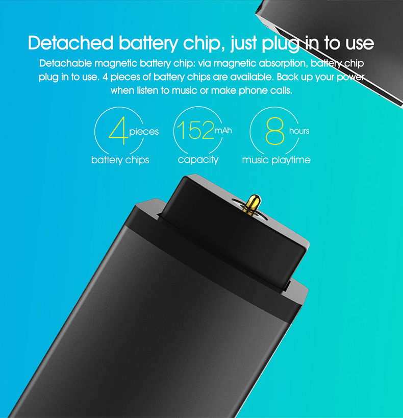 Syllable D9X Battery Plug-In Wireless Headphones with Metal Charge Case - Black