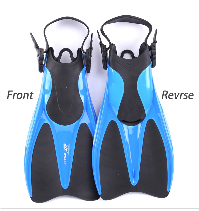 Whale Paired Men / Women Open Heel Diving Fins Flippers Equipment Size 4-8 - Yellow