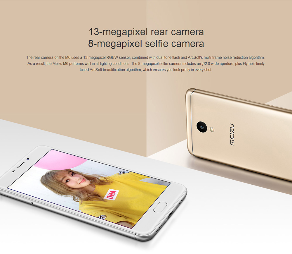 MEIZU M6 5.2 Inch 4G LTE Smartphone 8.0MP+13.0MP Cam 3GB 32GB MT6750 Octa Core Android 7.0 Touch ID IR Remote Control VoLTE - Blue