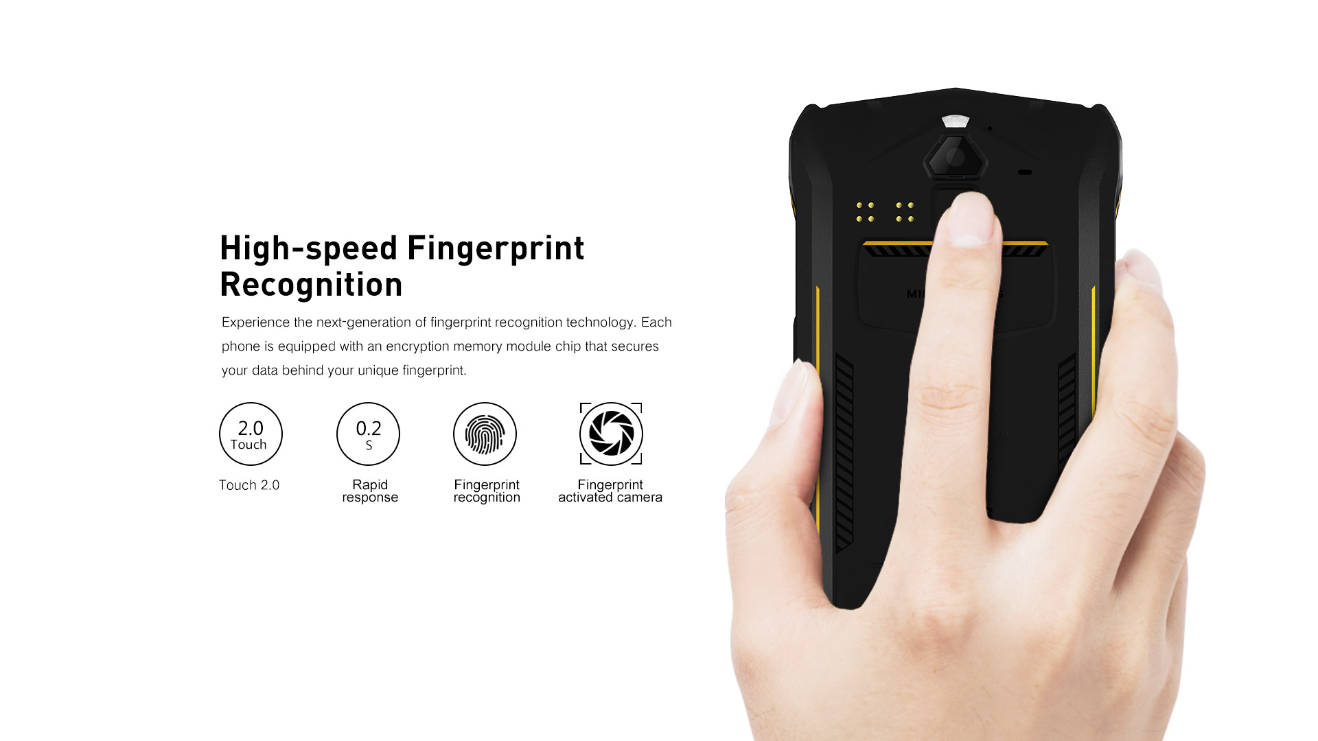 JESY J9S 5.5 Inch Smartphone IP68 + IP69K Waterproof 4GB 64GB 16.0MP Cam Android 7.0 6150mAh NFC Wireless Charging Shockproof Dustproof - Yellow