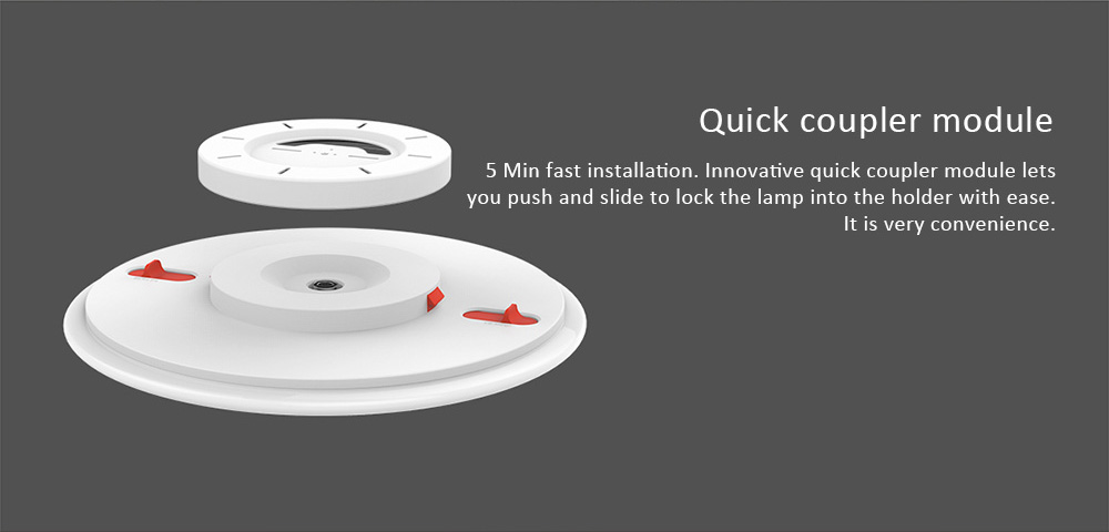 Xiaomi Yeelight Moonlight Smart LED Ceiling Light Bluetooth APP Wireless Remote Control IP50 Dustproof Multiple Scene Modes -White Version