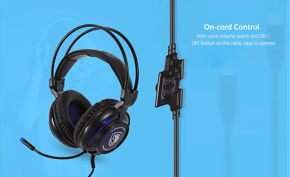 SADES SA-805 Gaming Headphones with Mic Noise Cancellation - Black