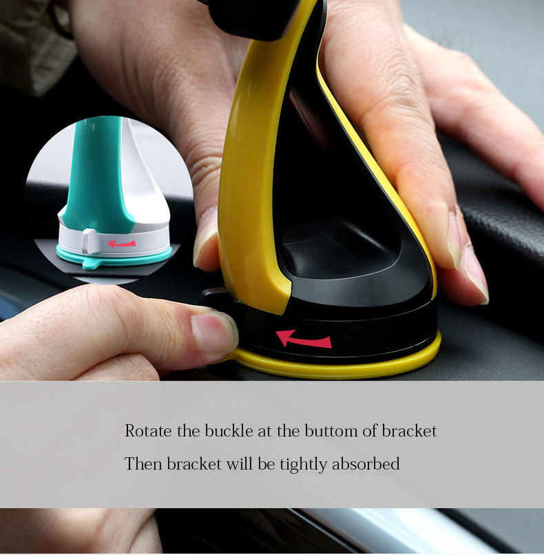 Remax RM-15 Universal Car Phone Holder 360 Degree Rotation Portable Sucking Disc Car Bracket - White + Blue