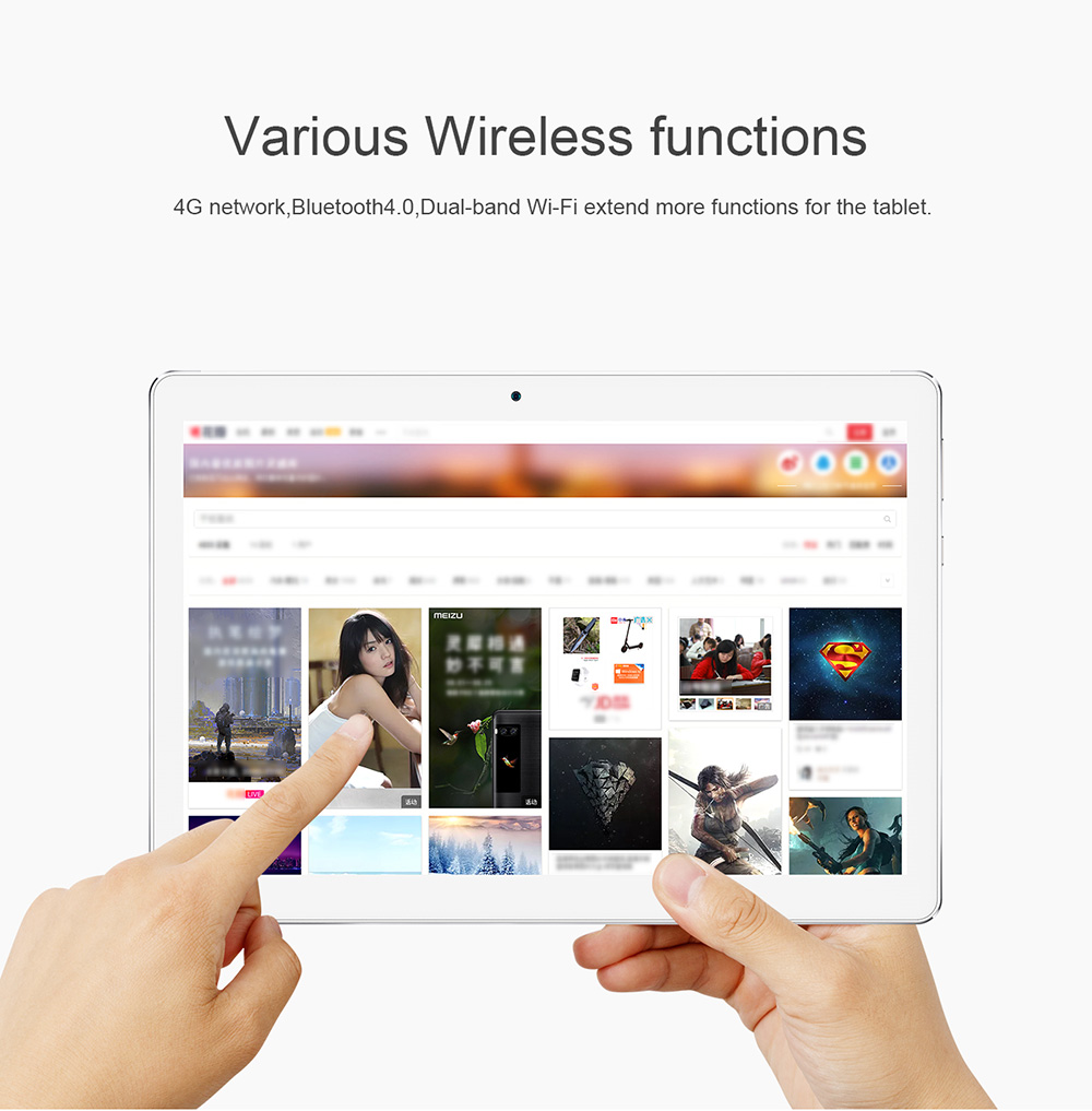 Teclast 98 10.1 Inch Screen Octa Core 1.5GHz Android 6.0 MT6753 Dual-band WIFI 2GB LPDDR2 RAM 32GB eMMC ROM - White