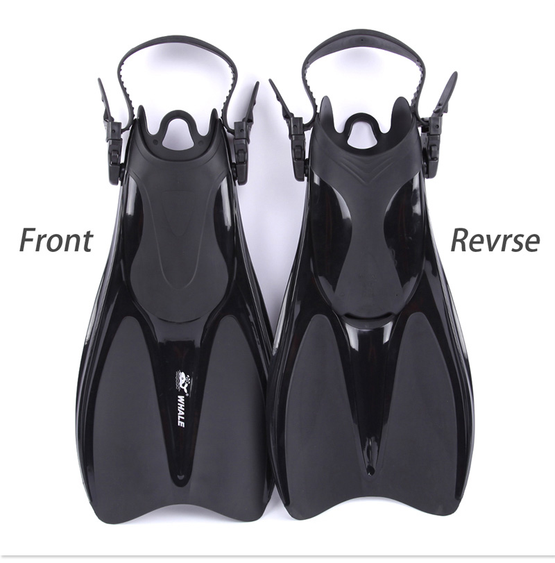 Whale Paired Men / Women Open Heel Diving Fins Flippers Equipment Size 8-13 - Red