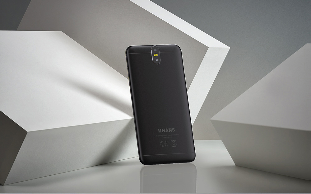 UHANS Max 2 6.44 Inch Smartphone Four Cameras 4GB 64GB FHD Screen MT6750T Octa Core Android 7.0 Touch ID 4300mAh - Gold