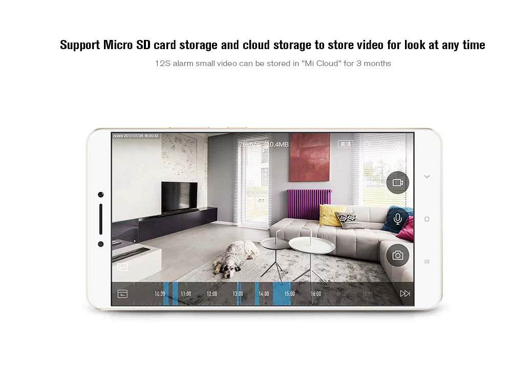 Xiaomi Mijia Aqara Smart 1080P IP Camera Linkage Alarm 180 Degree Zigbee Night Vision Home Security Camera -White