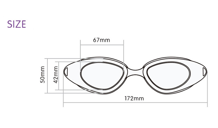 Whale Swimming Goggles Anti-fog UV Protection Shatter-proof No Leaking for Adults - Red