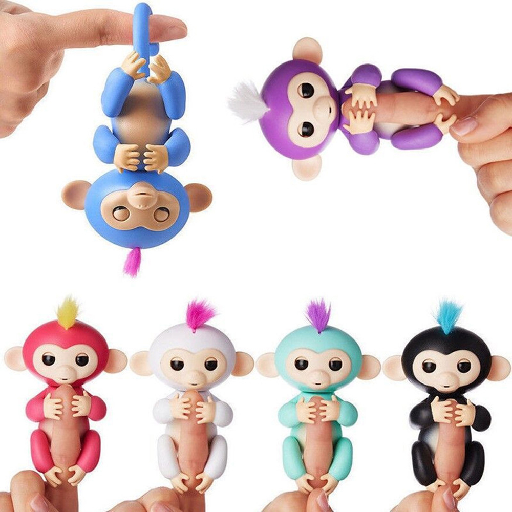 LED Fingerlings Baby Monkeys Colorful Fingerlings Toys Best Gifts for Kids - Purple