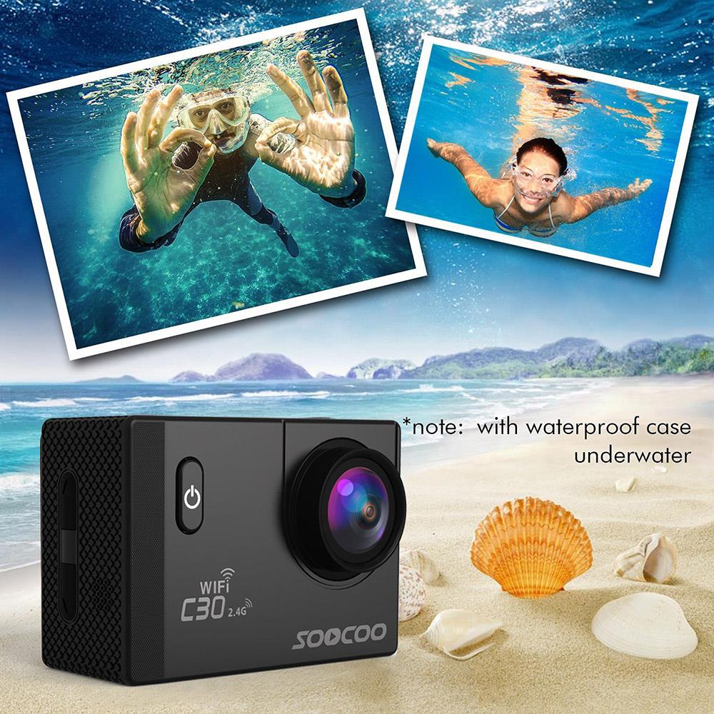 SOOCOO C30R NTK96660 Sony IMX078 2.0 Inch Display Action Camera 4K WiFi 170 Degree Wide Angle With Remote Control-Silver