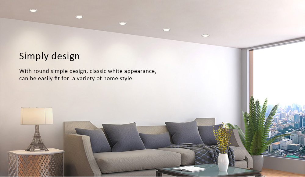 Xiaomi Mijia Yeelight Downlight Warm Yellow Light 3000K Corridor Lamp LED Ceiling Light