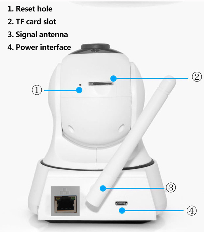 VESKYS C200 1080P WiFi IP Camera 2.0MP CMOS PnP Baby Monitor APP Control Two-way Audio Security Camera -White