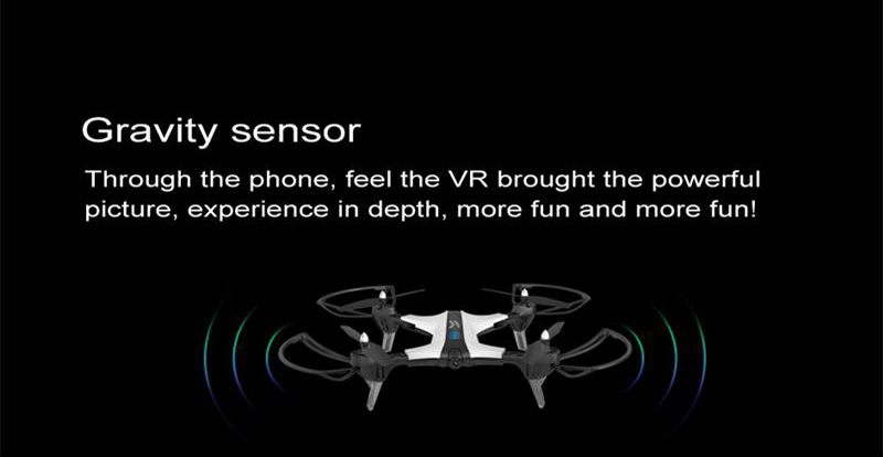 XIANGYU XY017HW WIFI FPV Foldable Arm Drone with 2MP Wide Angle Camera High Hold Mode RC Quadcopter RTF - Black