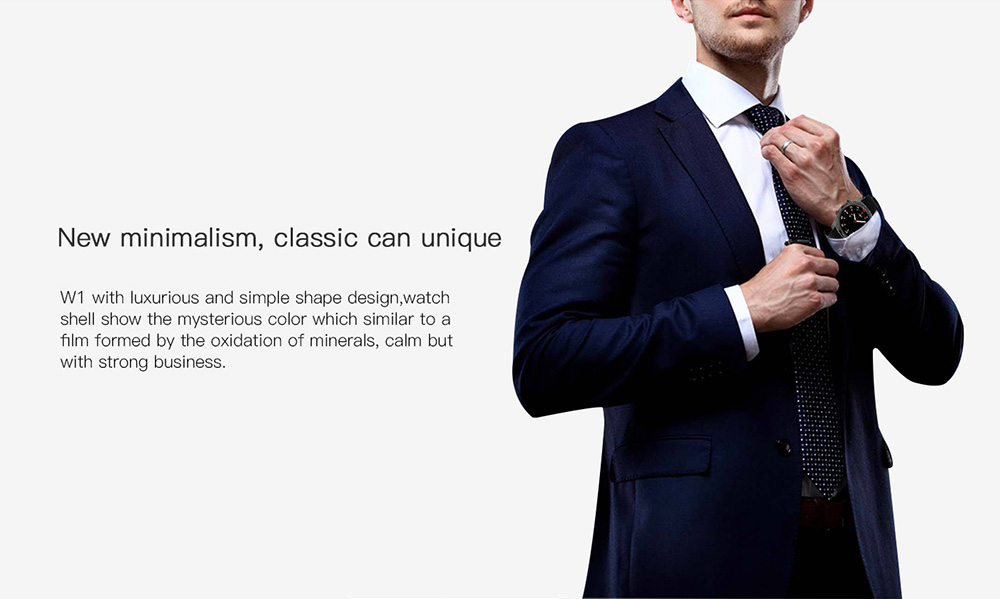 ALLCALL W1 3G Smartwatch Phone Android 5.1 MTK6580 Quad Core 1.3GHz 2GB RAM 16GB ROM GPS Bluetooth 4.0 - Tarnish
