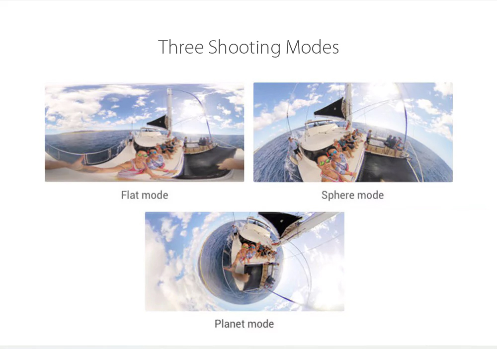 Xiaomi Mijia 360 Panoramic Camera Ambarella A12 Sony IMX206 1/2.3 CMOS Sensor 23.88MP 3.5K Video 6-axis EIS IP67 - Black