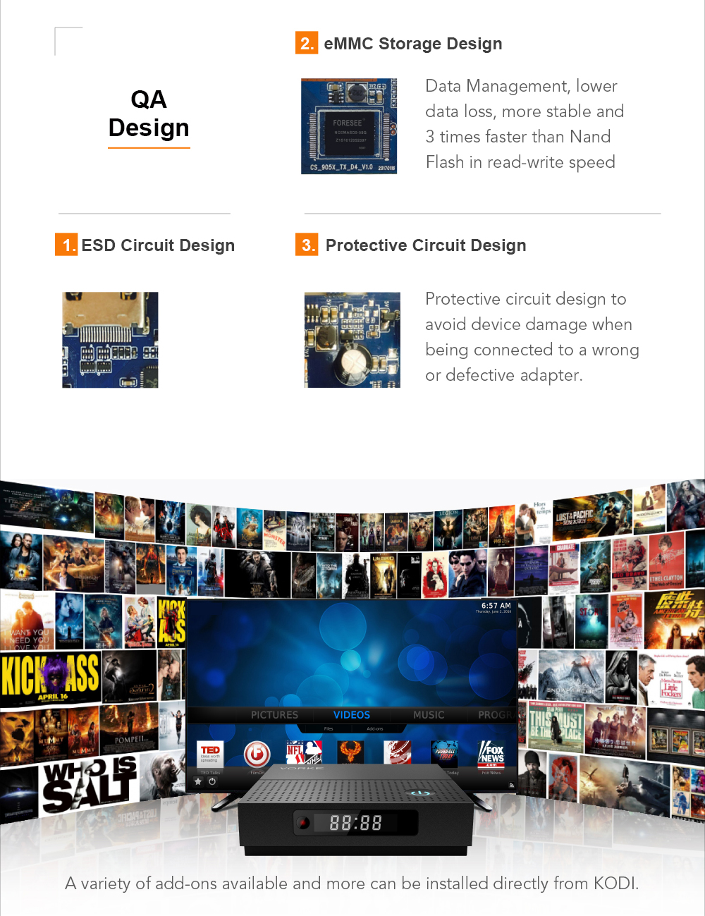 Bundle VORKE Z6 Plus KODI 17.4 Android 7.1.2 Amlogic S912 4K TV BOX 3GB/32GB AC WIFI 1000M LAN Bluetooth 4.1 + Tronsmart TSM01 EN Air Mouse
