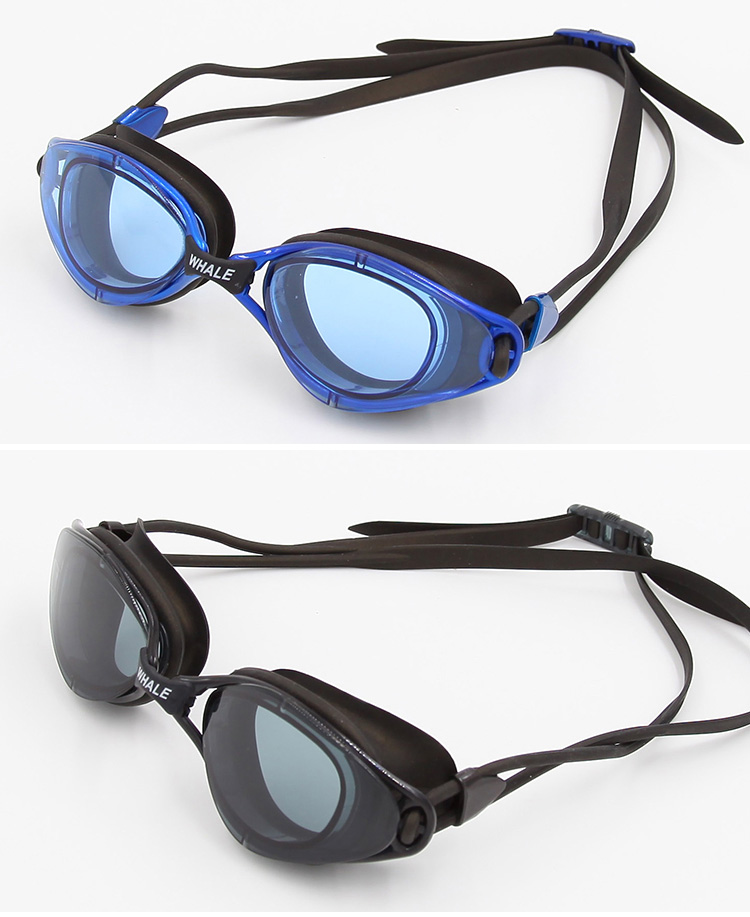 WHALE Swimming Goggles Soft Durable Silicone Anti-Fog Swimming Glasses for Adult - Blue
