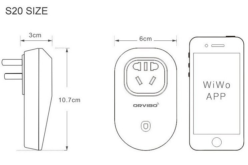 Orvibo S20C Smart WiFi Socket App Remote Control Timing Switch Wireless Socket for Smart Home System -White
