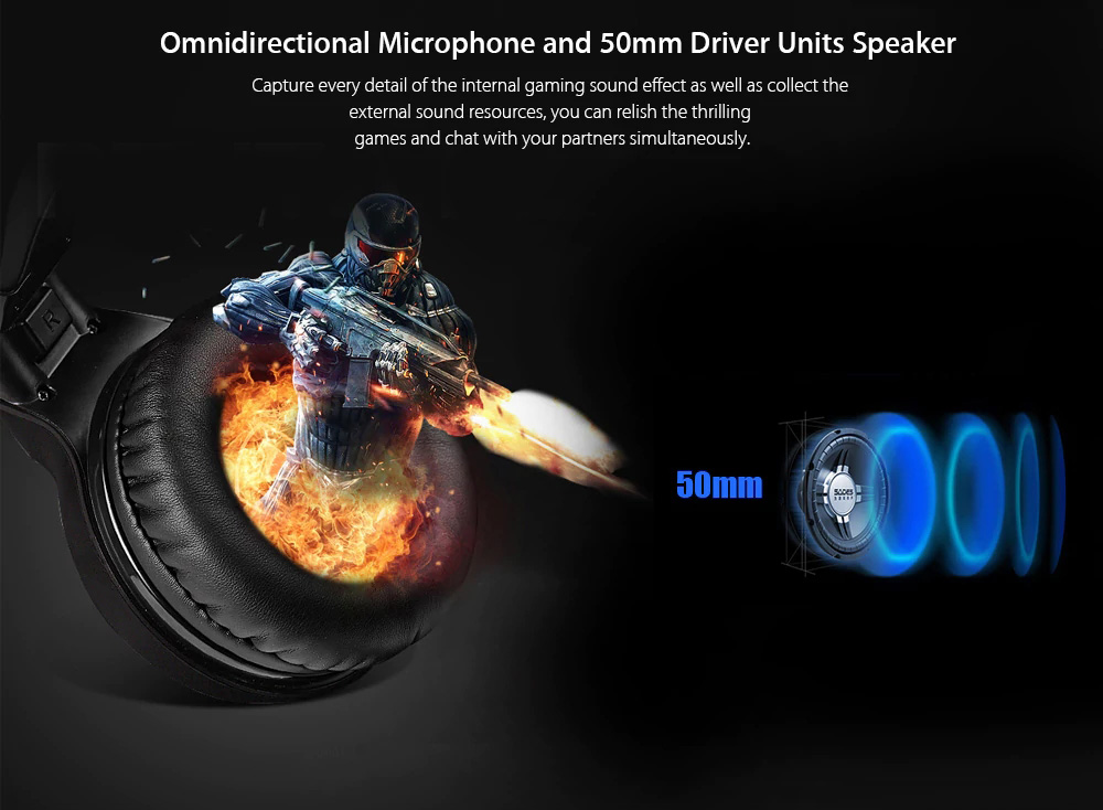 SADES SA-805 Gaming Headphones with Mic Noise Cancellation - Black