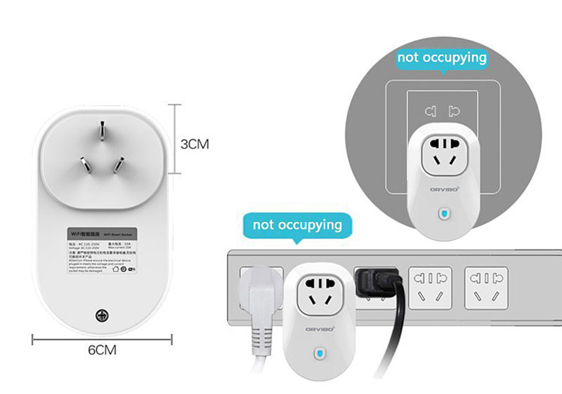 Orvibo S20C Smart WiFi Socket App Remote Control Timing Switch Wireless Socket for Smart Home System -White