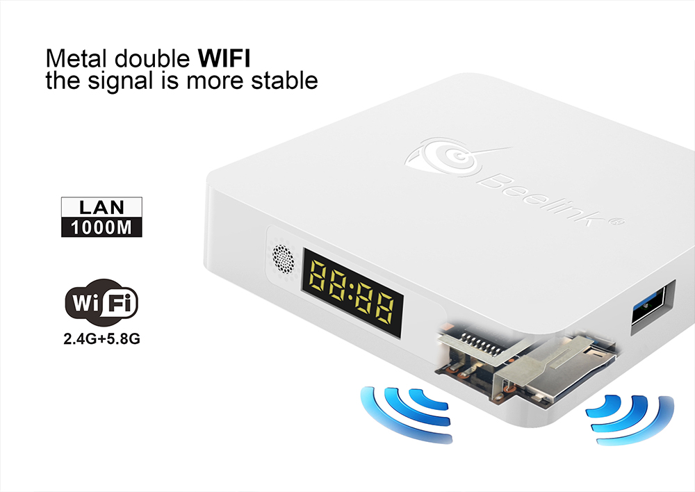 Beelink A1 Android 7.1.1 KODI 17.3 4GB/16GB RK3328 4K HDR TV BOX 802.11ac WIFI Bluetooth 1000M LAN USB3.0