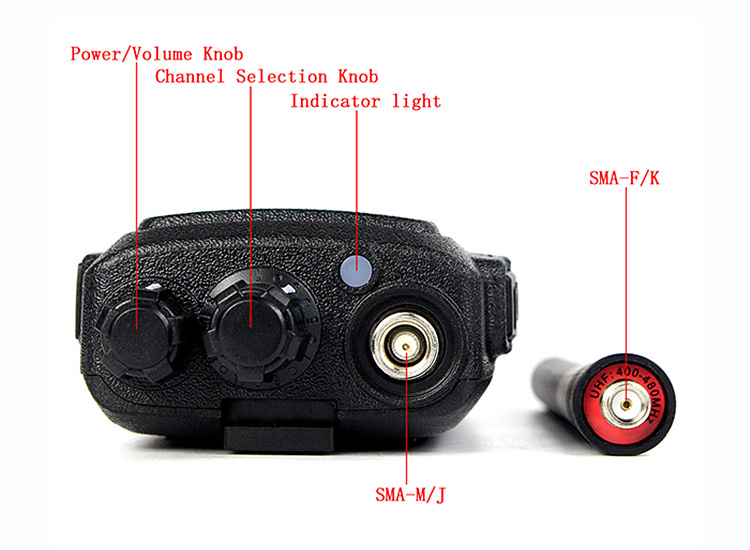 2PCS Retevis RT21 Walkie Talkie IP67 Waterproof Anti-dust Transceiver 5/3/1W VHF+UHF Portable Radio -Black