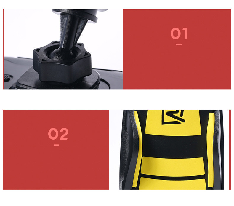 Remax RM-08 Universal Bicycle Mobile Phone Holder 360 Degree Rotation Portable Handlebar Bracket - Black + Yellow