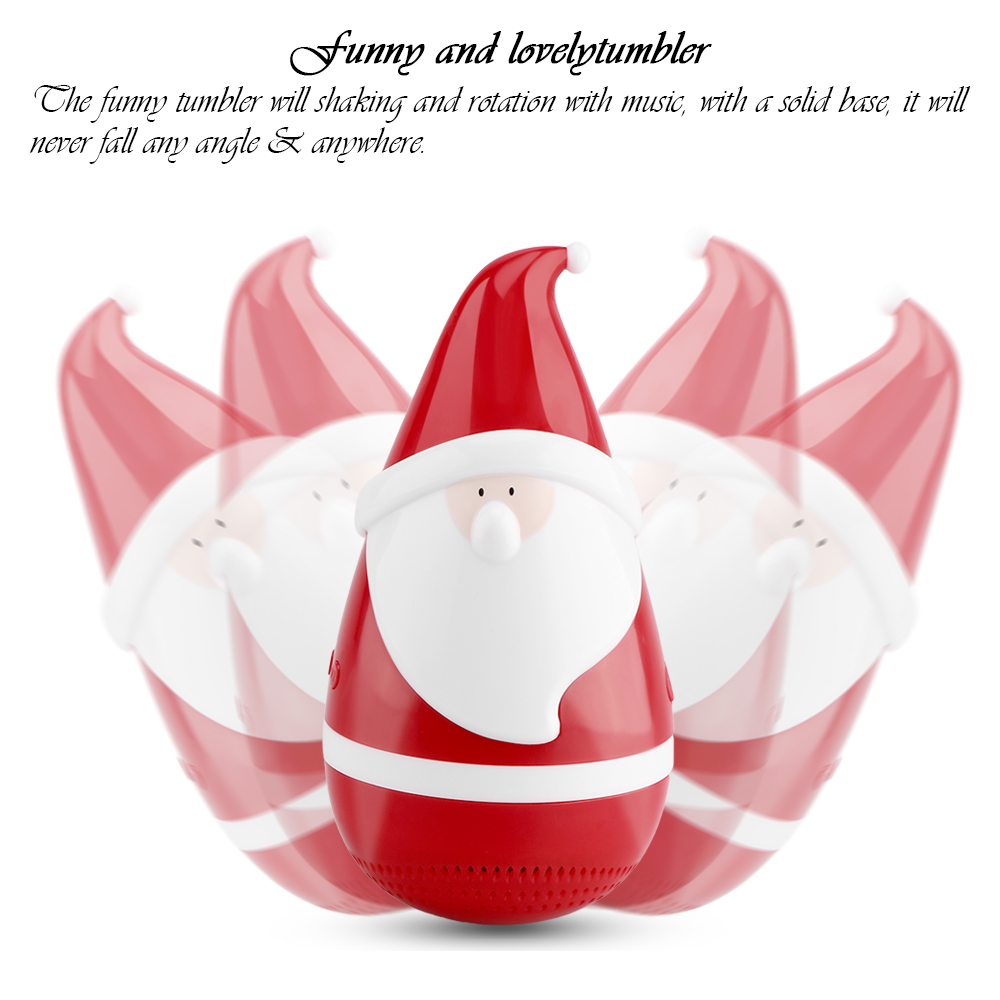 Wireless Bluetooth Mini Speaker Touch Sensor Tumbler Santa Claus Christmas Gift