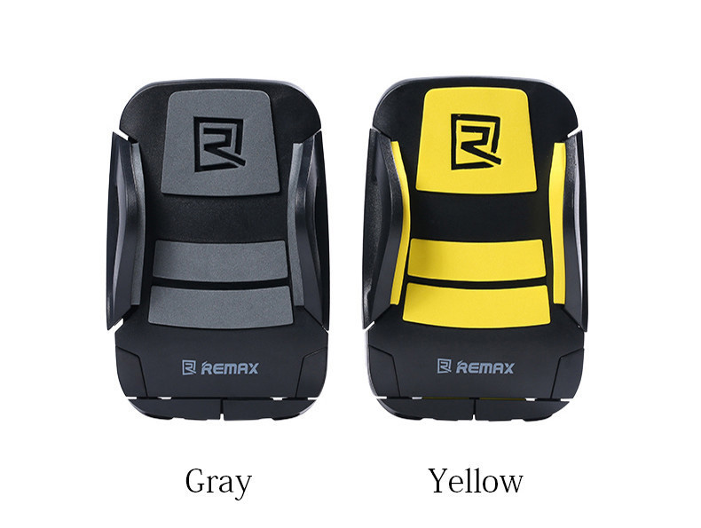 Remax RM-08 Universal Bicycle Mobile Phone Holder 360 Degree Rotation Portable Handlebar Bracket - Black + Yellow
