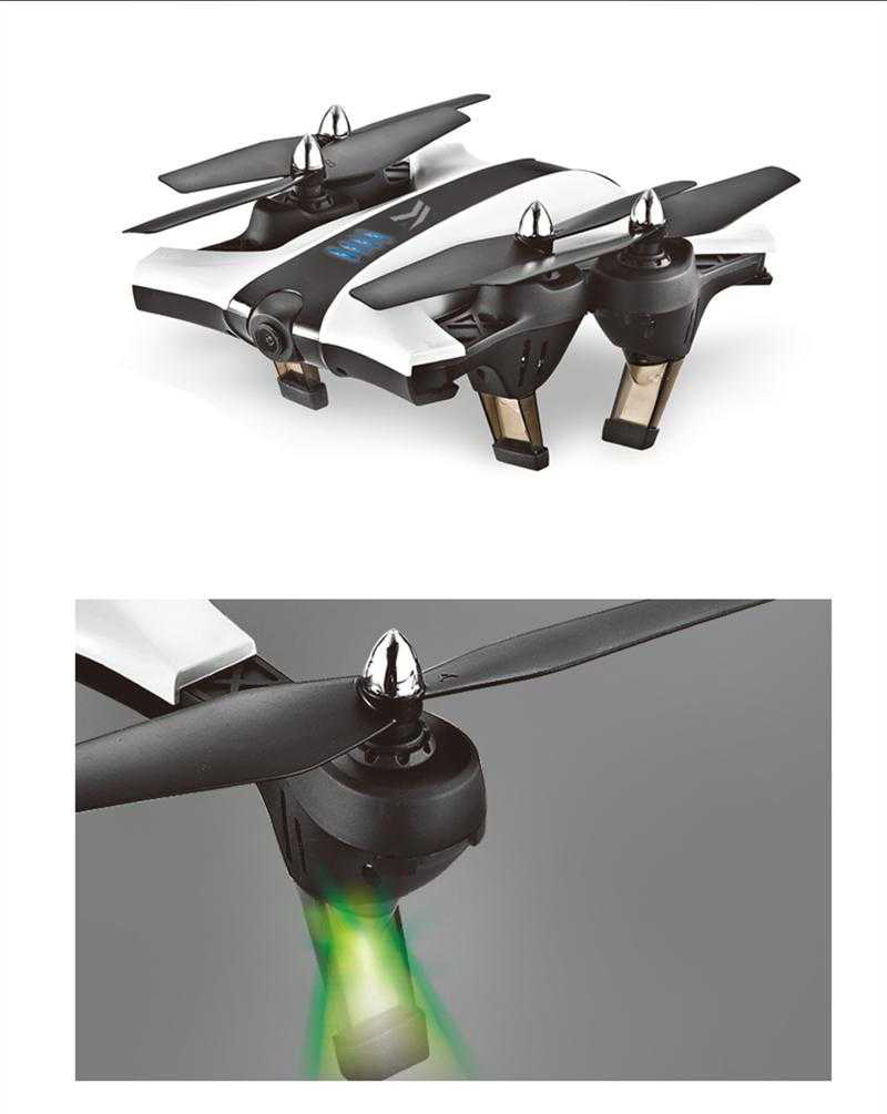 XIANGYU XY017HW WIFI FPV Foldable Arm Drone with 2MP Wide Angle Camera High Hold Mode RC Quadcopter RTF - Black