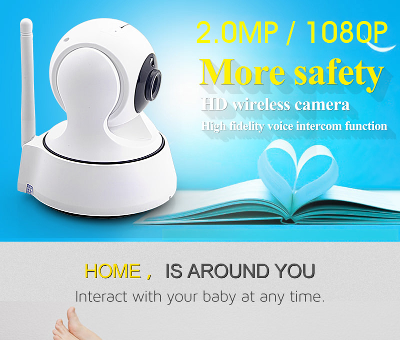 VESKYS C200 1080P WiFi IP Camera 2.0MP CMOS PnP Baby Monitor APP Control Two-way Audio Security Camera -White