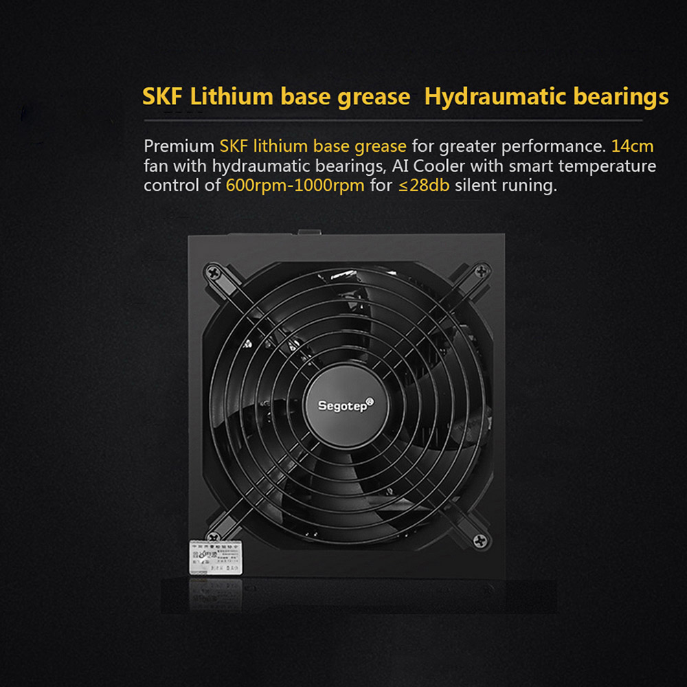 Segotep GP900G 800W Full Modular ATX PC Power Supply Gaming PSU - Black