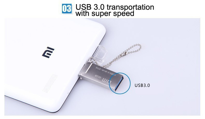 DM PD009 OTG USB 3.0 Micro USB 16GB USB Flash Drive - Silver