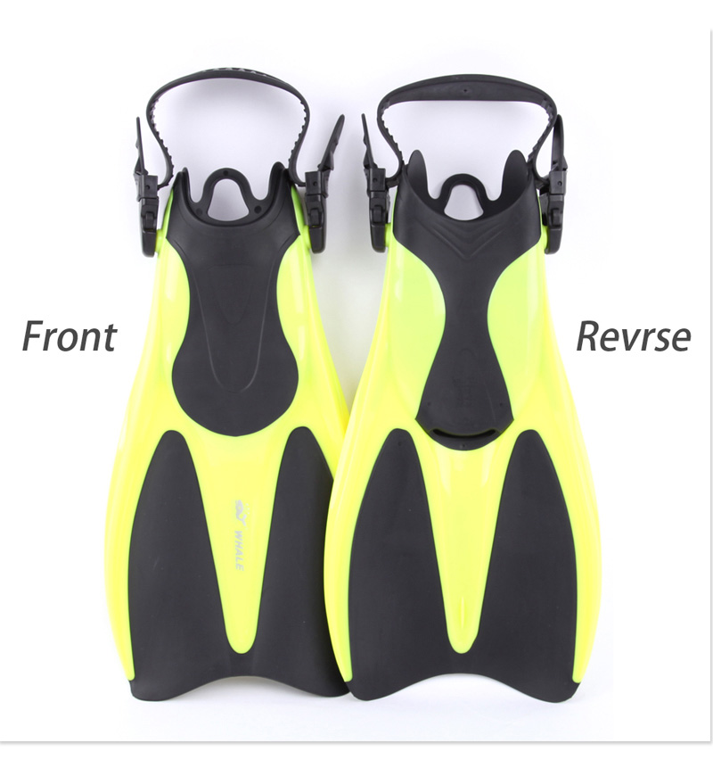Whale Paired Men / Women Open Heel Diving Fins Flippers Equipment Size 8-13 - Red