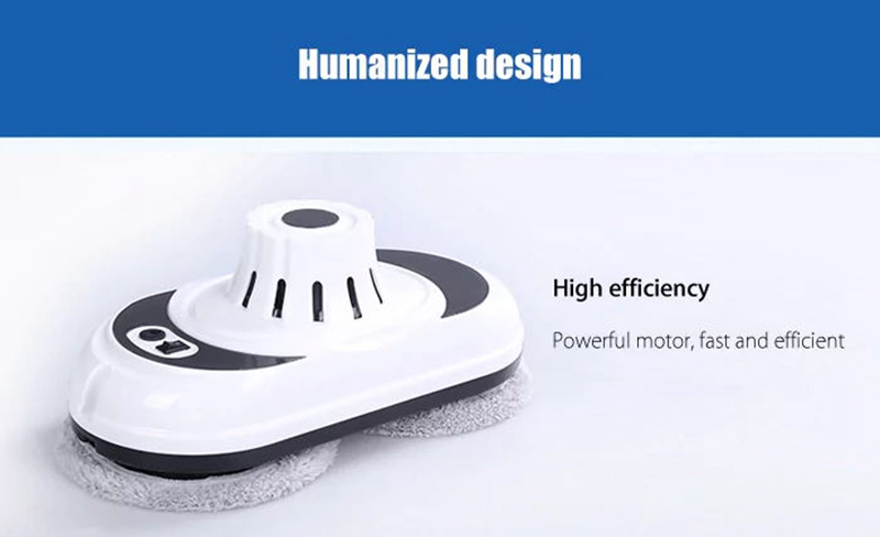 Cop Rose X4 Window Vacuum Cleaner Robot Anti-falling Vacuum Remote Control 650mAh Li-ion Battery -White/US Plug