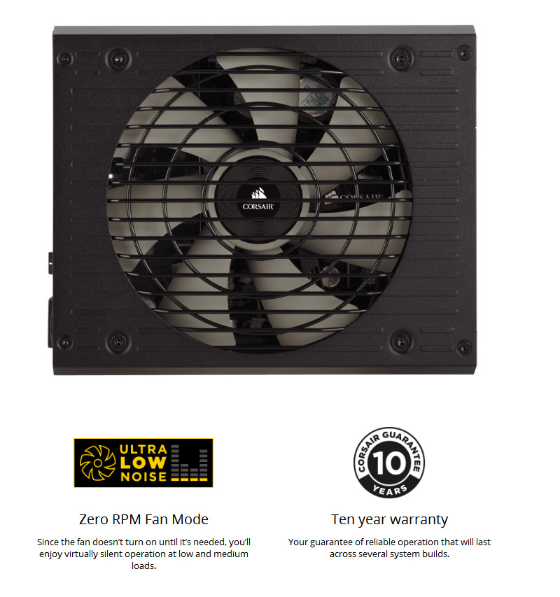 Corsair RM850X 850W Power Supply 80 PLUS Gold certified Fully Modular - Black