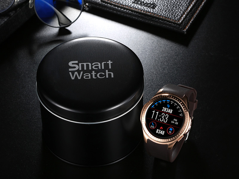 L1 GPS Bluetooth MTK2503 64MB RAM 128MB ROM 16GB TF Card SMS Reminder Siri Multi-mode Sports Smart Watch - Black