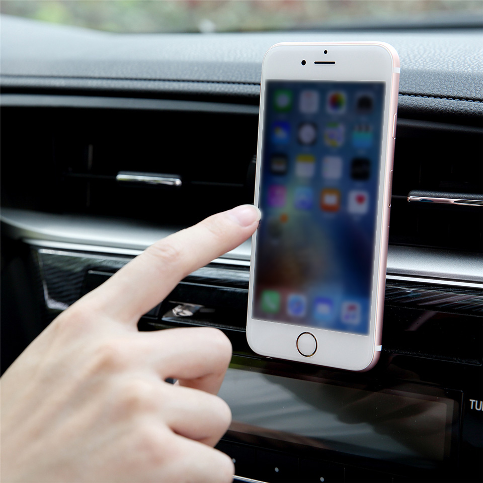 Rock Car Magnetic Phone Stand 360 Degree Rotatable Vehicle Vent Mounted Phone Bracket Holder - Gold