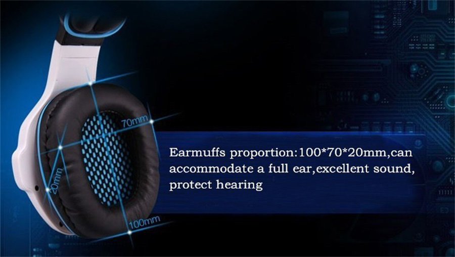 SADES SA-810 Gaming Headphones with Mic Stereo Bass Noise Canceling - Black + Blue