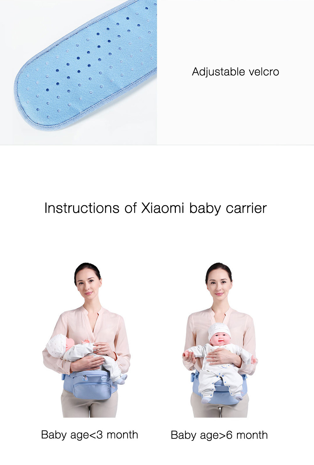 Xiaomi Mijia Xiaoyang Multi-functional Baby Carrier Hip Seat 360 Degree Ergonomic Spine Protection Backpack Kangaroo Rucksack -Blue