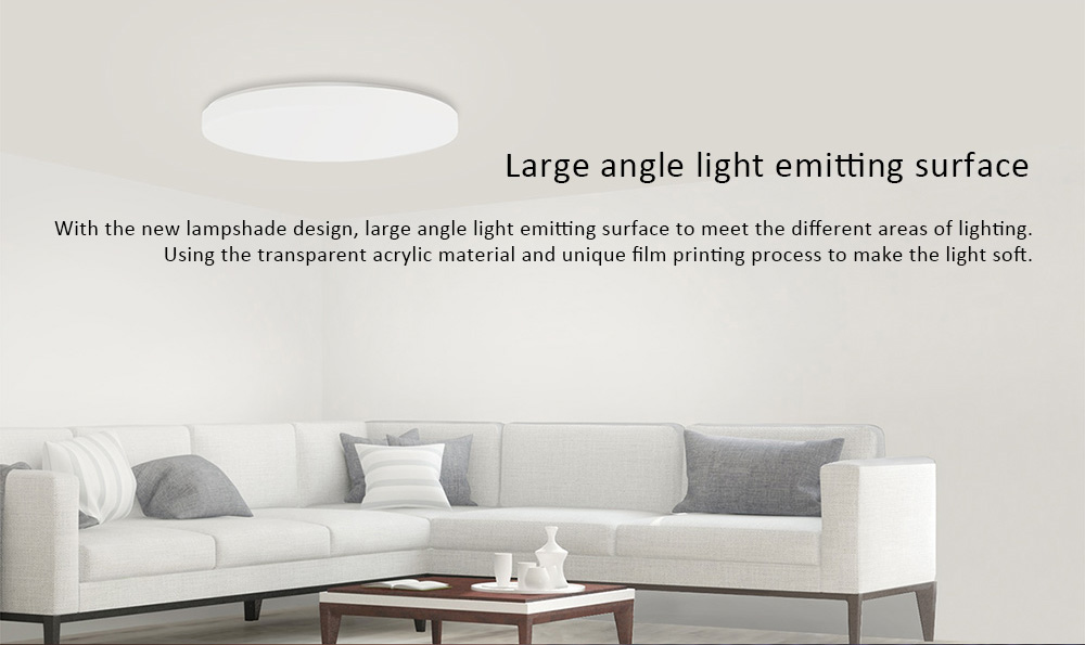 Xiaomi Yeelight Moonlight Smart LED Ceiling Light Bluetooth APP Wireless Remote Control IP50 Dustproof Multiple Scene Modes -White Version
