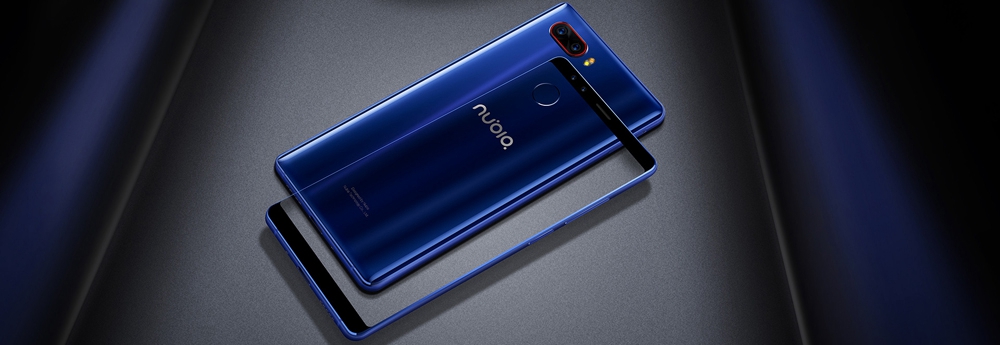 ZTE Nubia Z17S 5.73 Inch 4G LTE Smartphone Snapdragon 835 Octa Core 8GB 128GB Four Cameras Android 7.1 NFC Type-C 26W Flash Charge - Blue